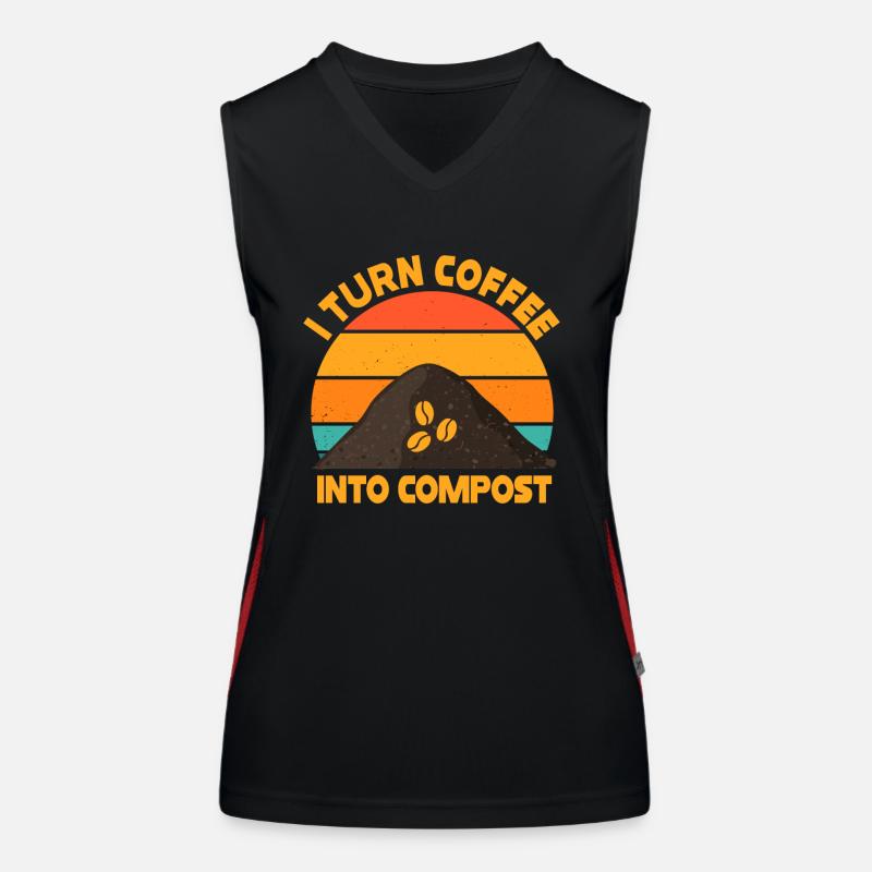Je transforme le café en compost Blue Planet Débardeur respirant contrasté Femme