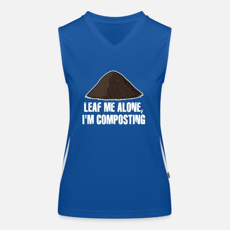 Leaf Me Alone I'm Composting Women's Functional Contrast Tank Top