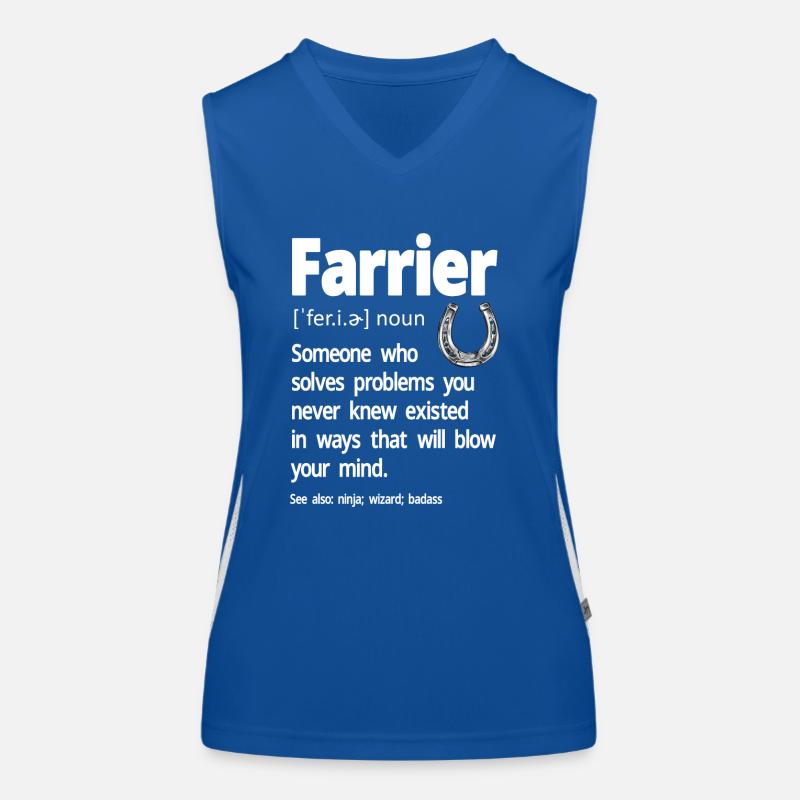 Maréchal-ferrant Fer à cheval Fer à cheval Débardeur respirant contrasté Femme