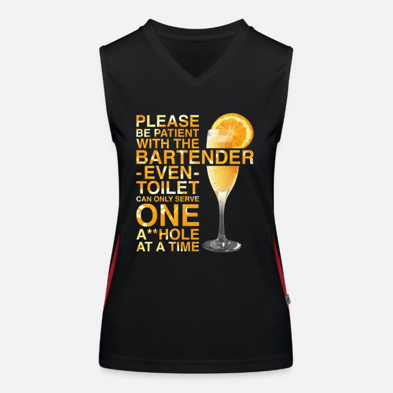 Bartender Mixologist Please Be Funktionelles Kontrast-Tank Top für Frauen