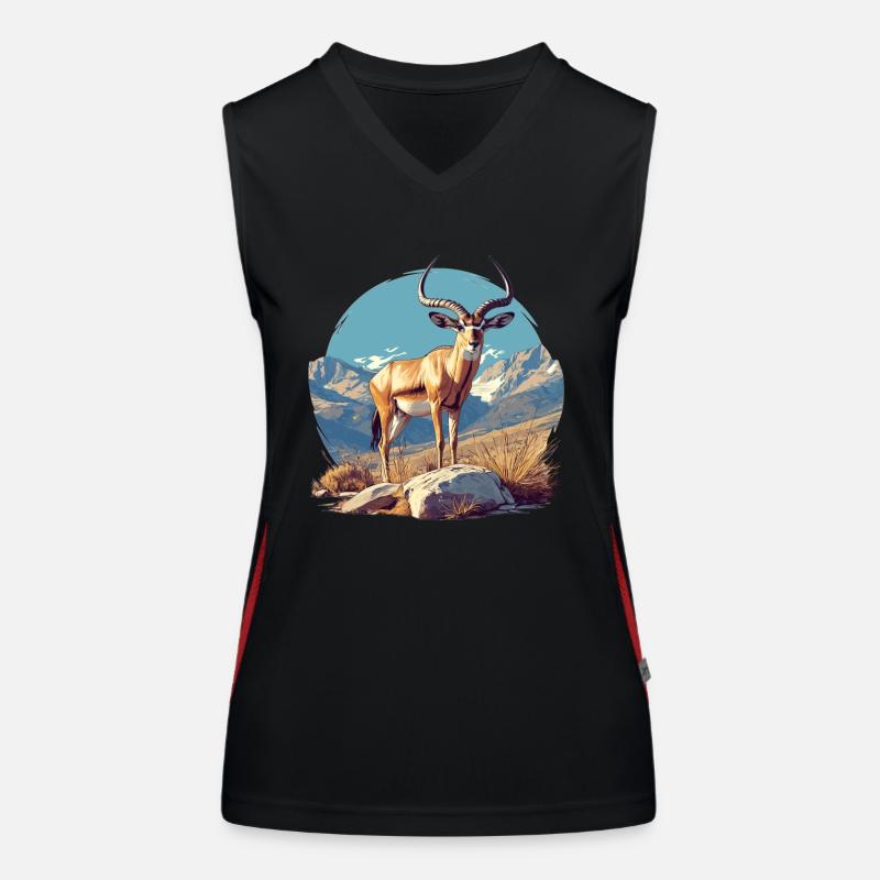 Antelope Antilopen Antilope Funktionelles Kontrast-Tank Top für Frauen