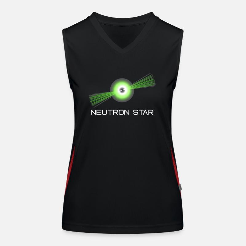 Neutrons Star Science Universe Women's Functional Contrast Tank Top