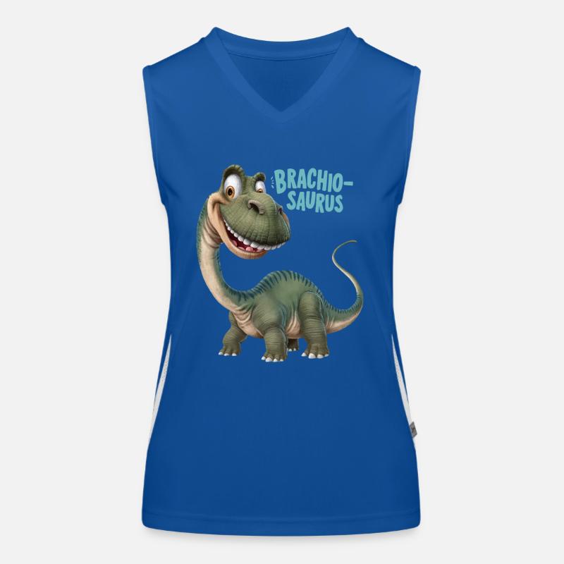 DINOSAURES, BRACHIO SAURUS Débardeur respirant contrasté Femme