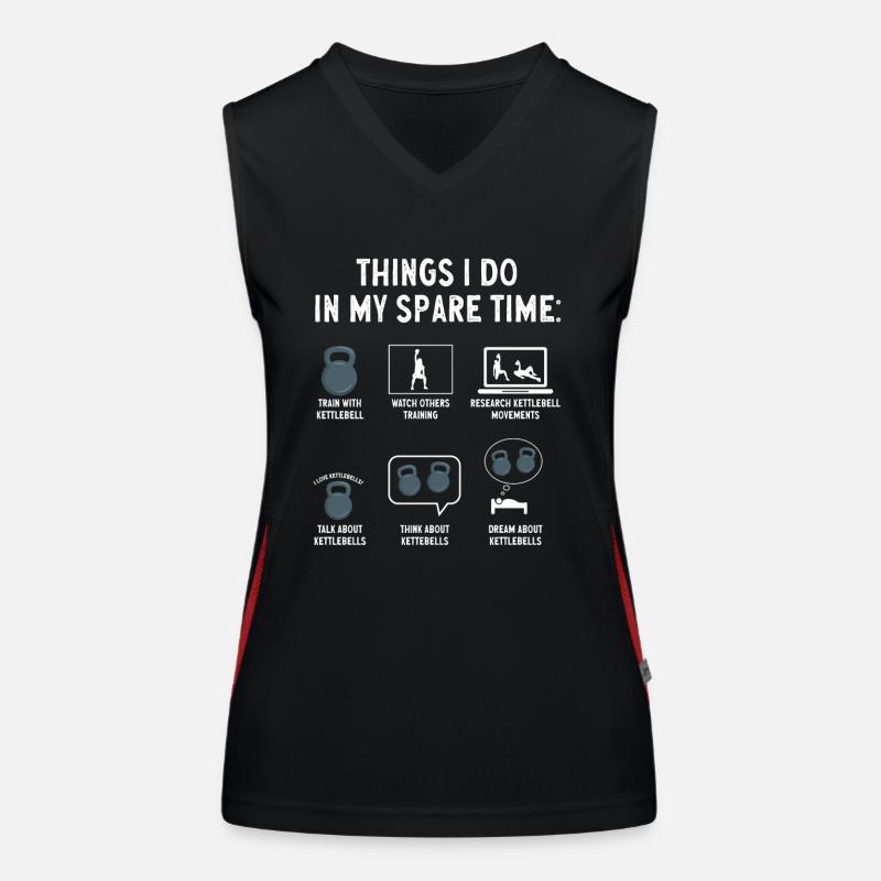 Kettlebell Workout Fitness Training Funktionelles Kontrast-Tank Top für Frauen