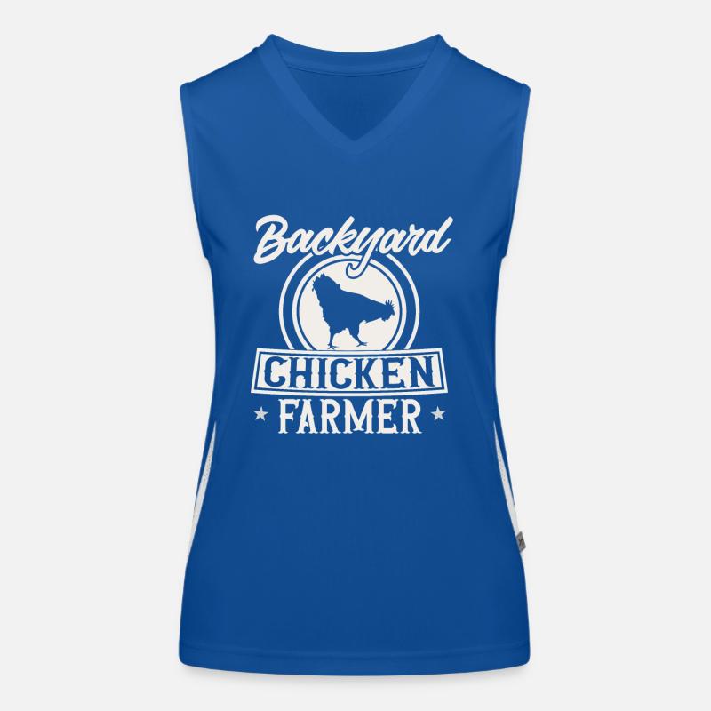 chicken breeder rooster hen backyard chickens Women's Functional Contrast Tank Top