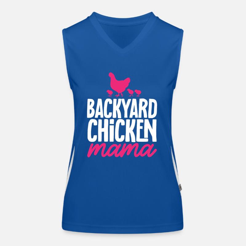 chicken breeder rooster hen backyard chickens Women's Functional Contrast Tank Top