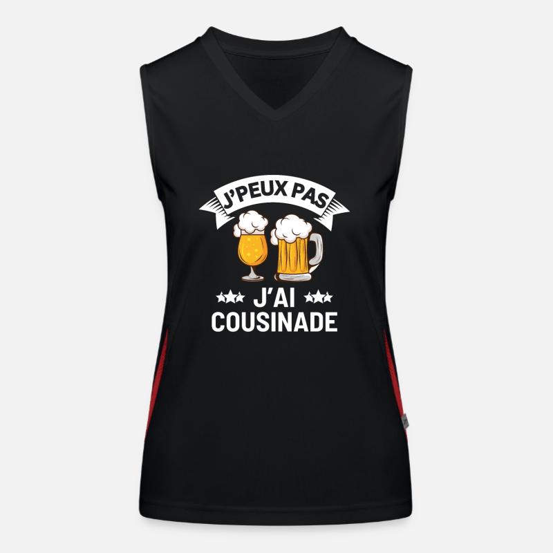 J'peux Pas J'ai Cousinade Débardeur respirant contrasté Femme