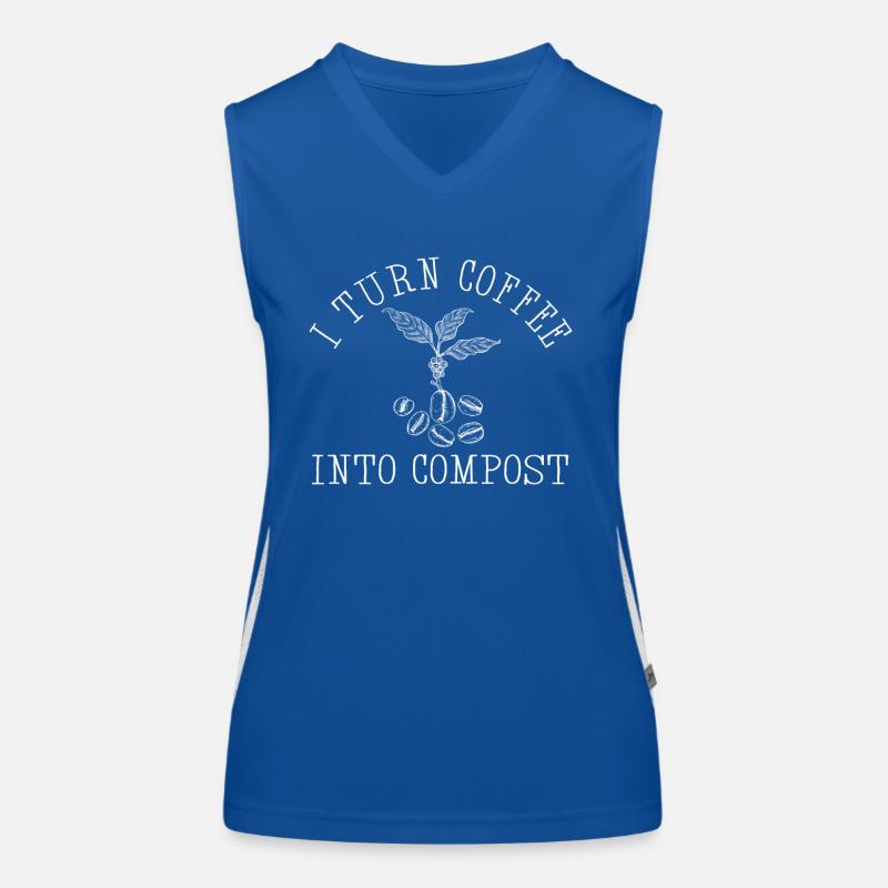 Je transforme le café en compost Blue Planet Débardeur respirant contrasté Femme