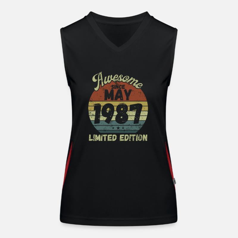 Awesome since May 1987 - Geburtstag Funktionelles Kontrast-Tank Top für Frauen