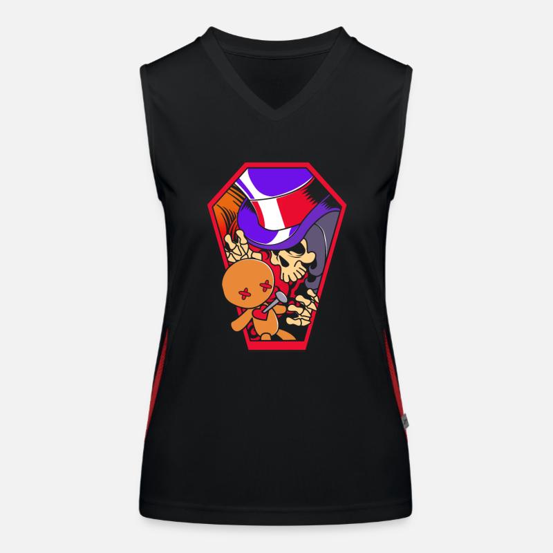 Voodoo Skeleton Women's Functional Contrast Tank Top