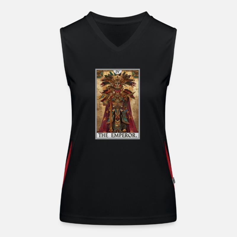 Tarot card The Emperor The Ruler Women's Functional Contrast Tank Top