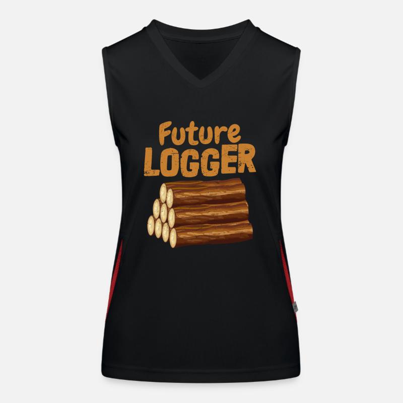 Future Logger Logging Lumberjack Women's Functional Contrast Tank Top
