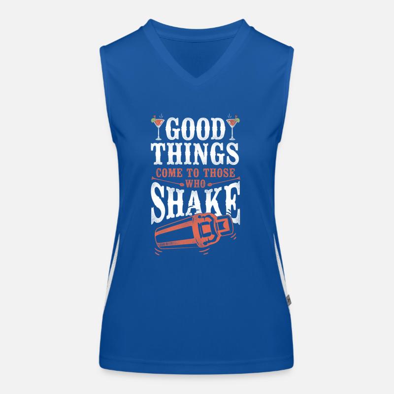 Bartender Mixologist Good Things Funktionelles Kontrast-Tank Top für Frauen