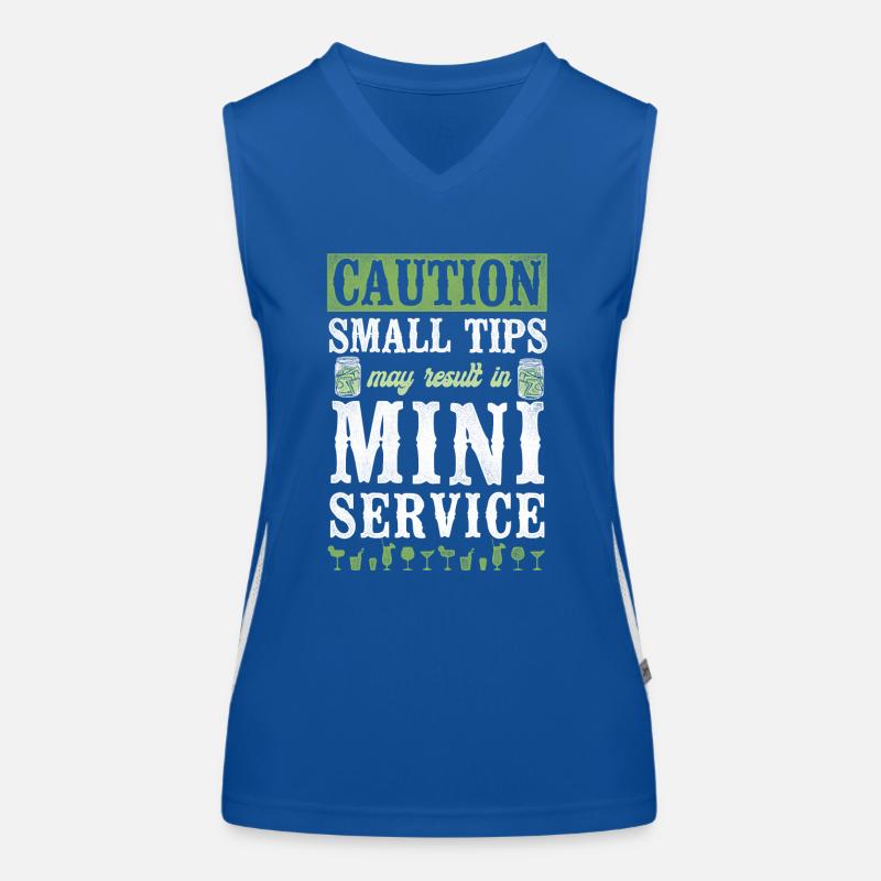 Bartender Mixologist Caution Small Funktionelles Kontrast-Tank Top für Frauen