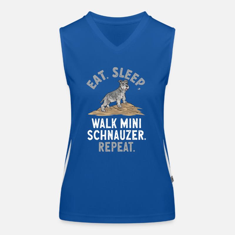 Miniature Schnauzer Dog Schnauzer Women's Functional Contrast Tank Top