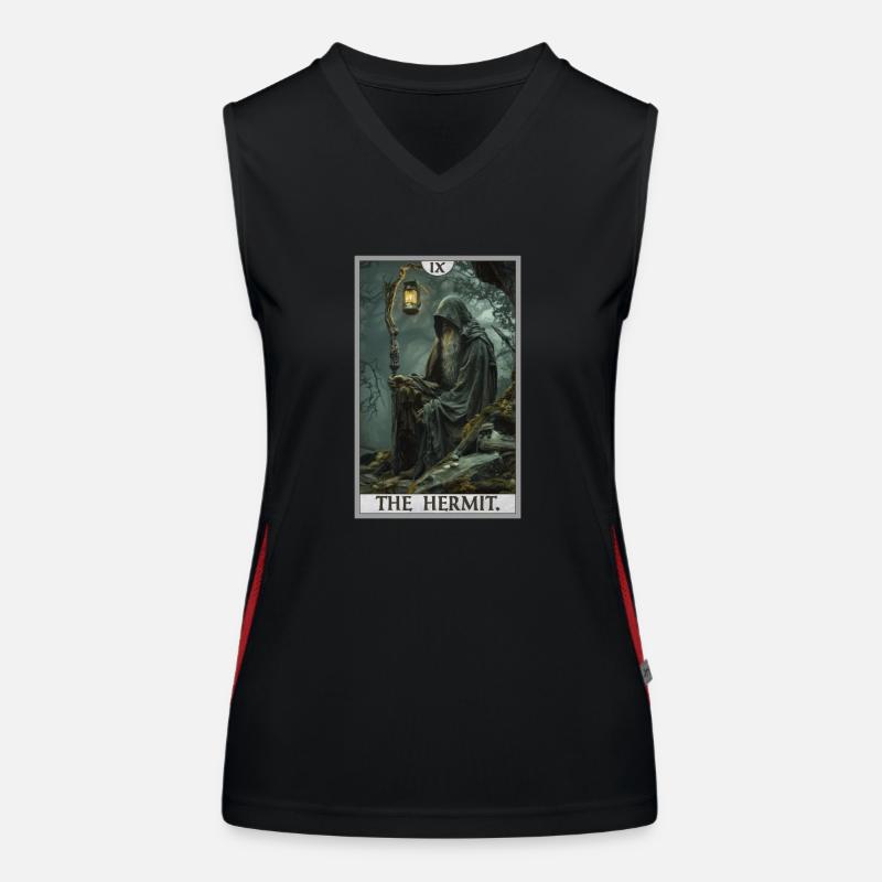 Tarotkarten Tarotkarte The Hermit Der Eremit Funktionelles Kontrast-Tank Top für Frauen
