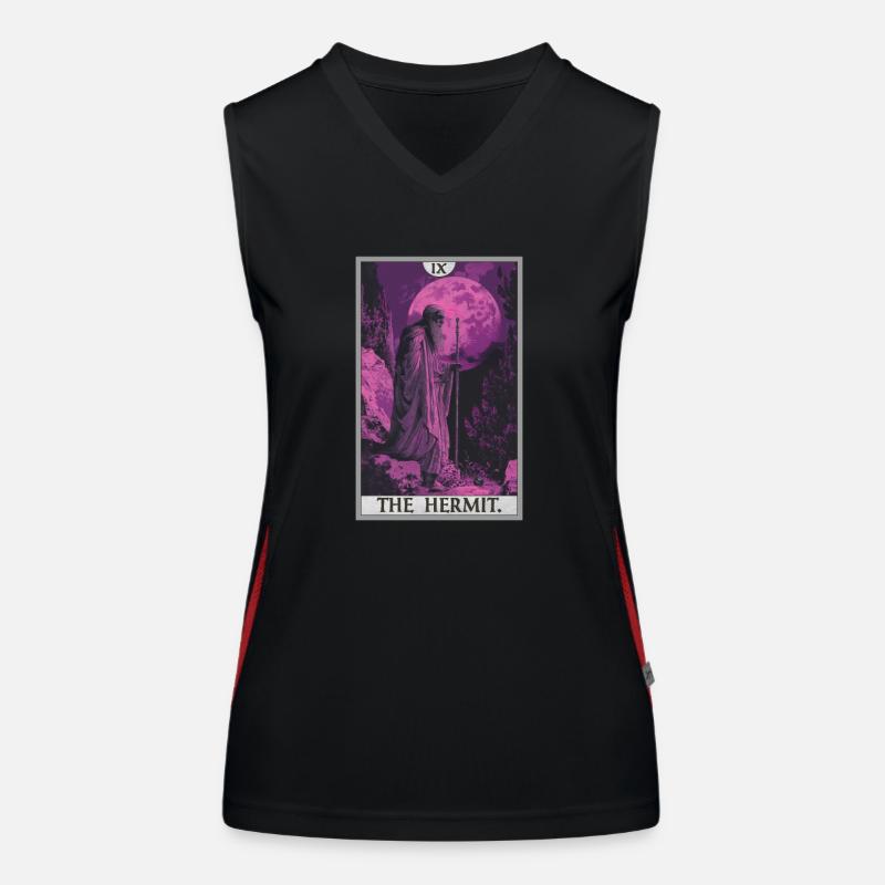 Tarotkarten Tarotkarte The Hermit Der Eremit Funktionelles Kontrast-Tank Top für Frauen