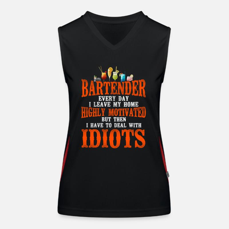 Bartender Mixologist Bartender Funktionelles Kontrast-Tank Top für Frauen