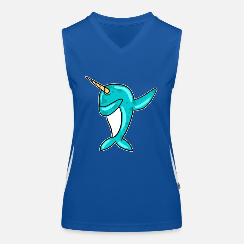 Dabbing Narval Drôle Licorne De La Mer Dab Cool Débardeur respirant contrasté Femme