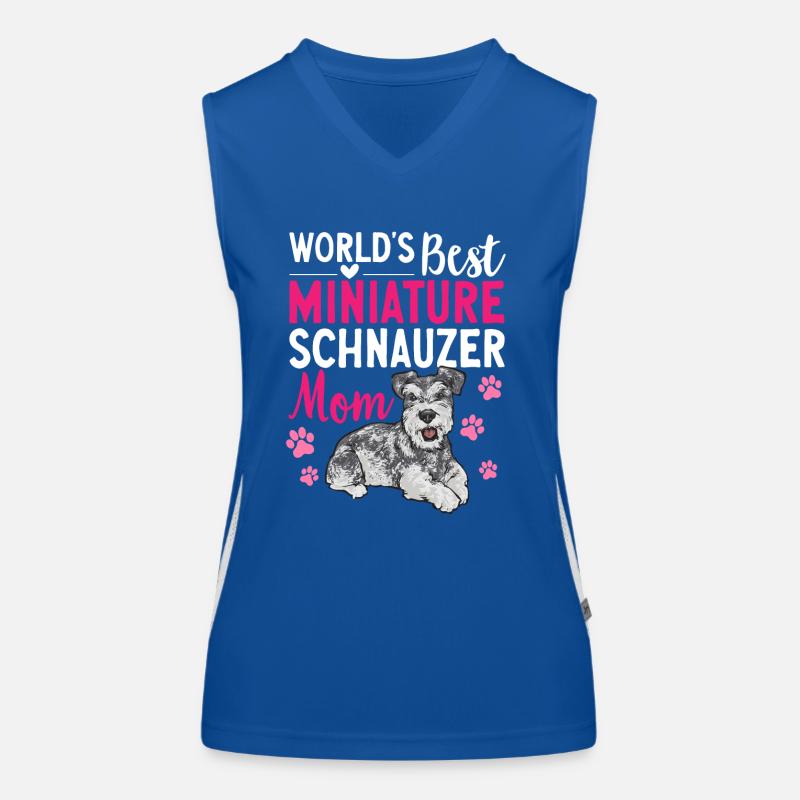 Schnauzer nain Chien Schnauzer Débardeur respirant contrasté Femme