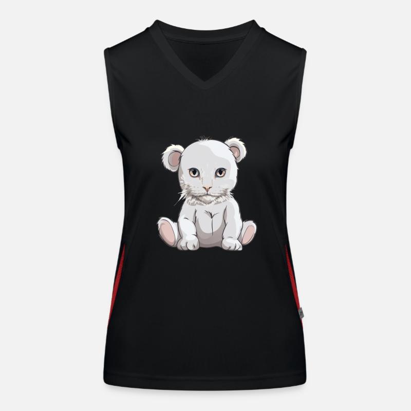 Teddybär Katze Katzen Kätzchen Bär Funktionelles Kontrast-Tank Top für Frauen