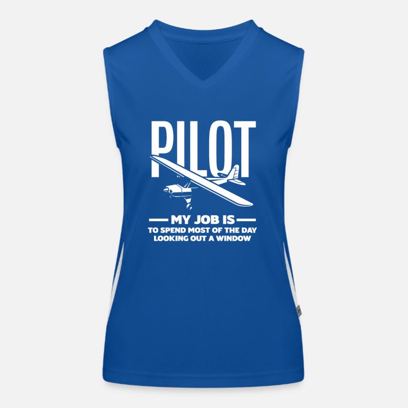 Pilot Professional Pilot Gift Flight School Women's Functional Contrast Tank Top