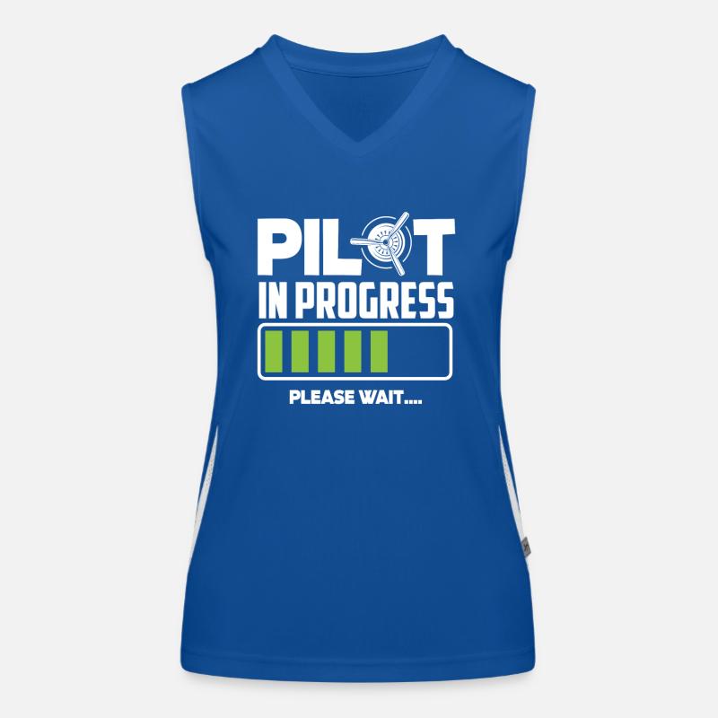 Pilot in Training Bitte Warten Funktionelles Kontrast-Tank Top für Frauen