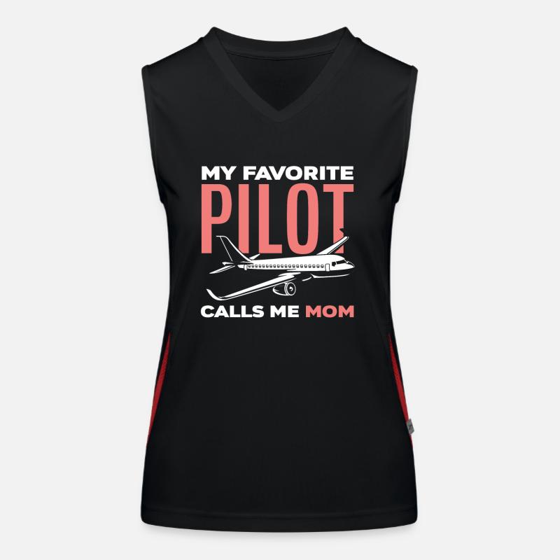 Pilots Mom Mom Pilot Women's Functional Contrast Tank Top