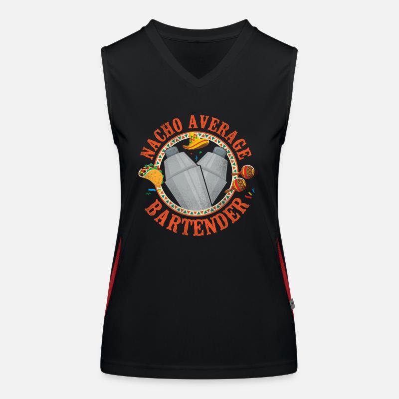 Bartender Mixologist Nacho Average Funktionelles Kontrast-Tank Top für Frauen