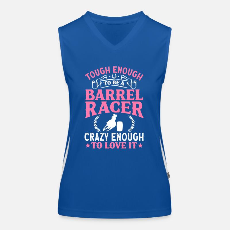 Cheval de course de barils de rodéo Débardeur respirant contrasté Femme
