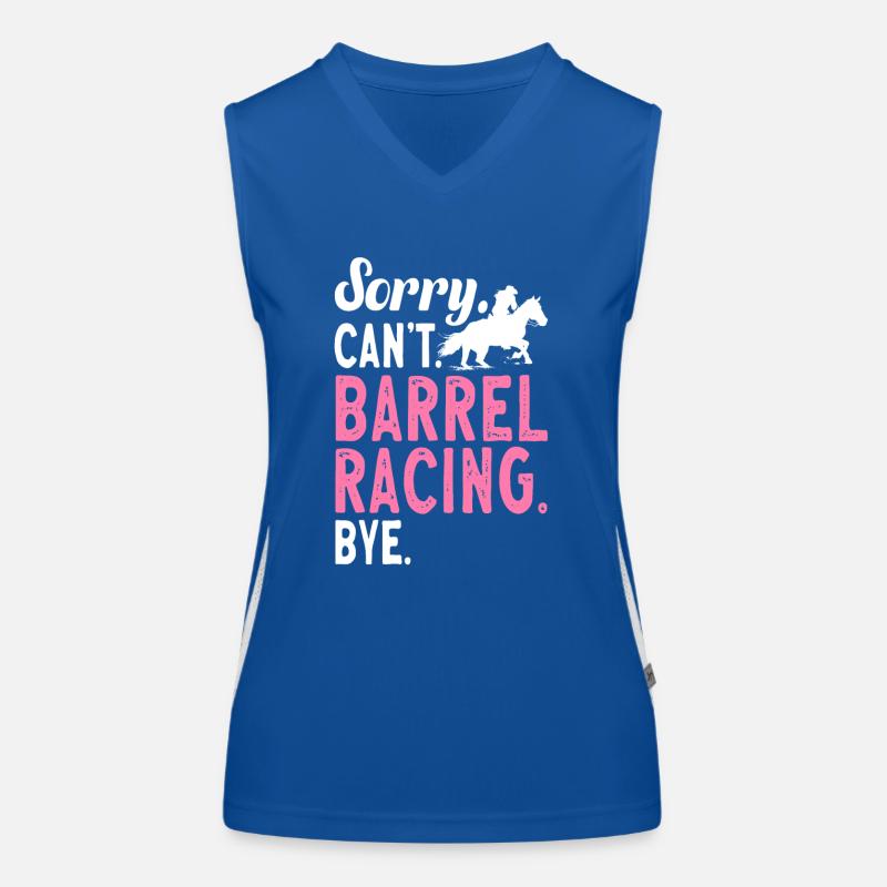 Cheval de course de barils de rodéo Débardeur respirant contrasté Femme