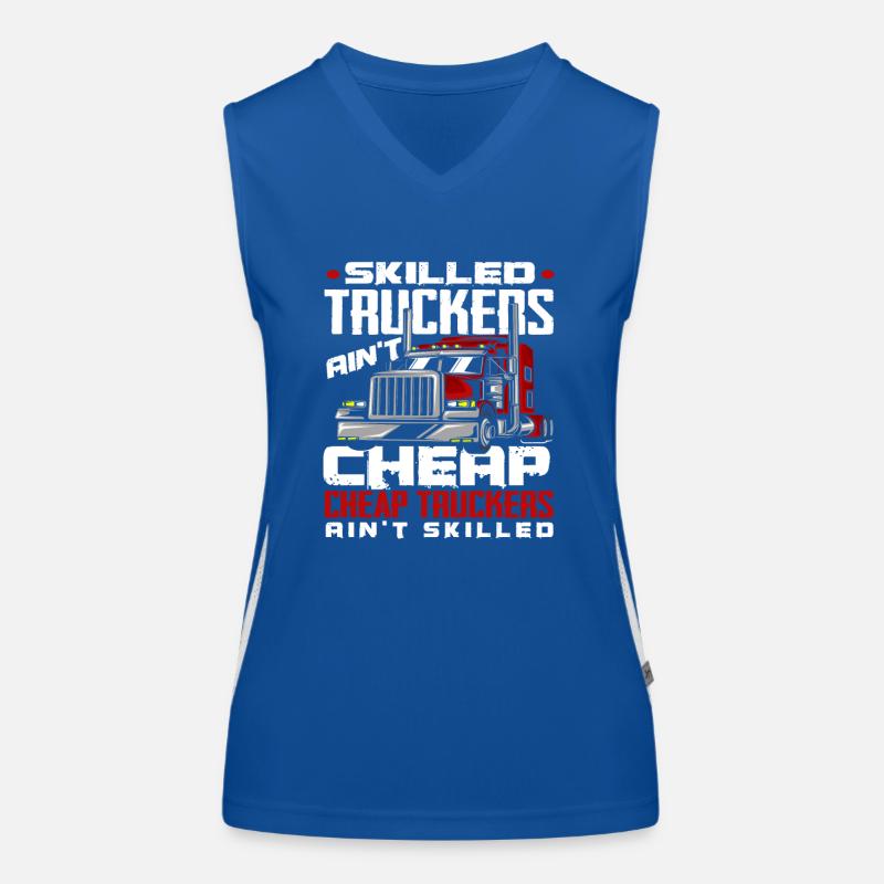 Lkw-Fahrer Logisitk Spruch Geschenkidee Funktionelles Kontrast-Tank Top für Frauen