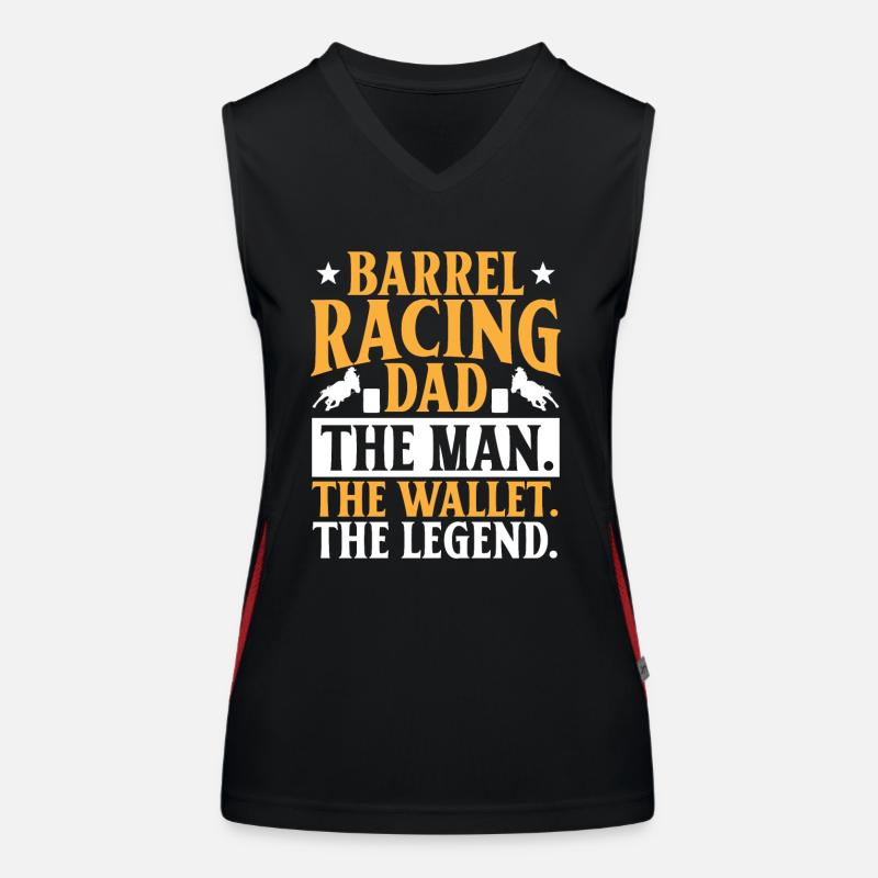 Cheval de course de barils de rodéo Débardeur respirant contrasté Femme