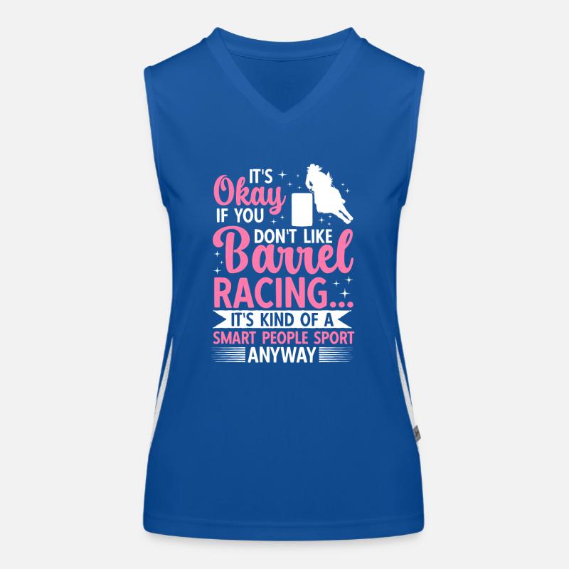 Cheval de course de barils de rodéo Débardeur respirant contrasté Femme