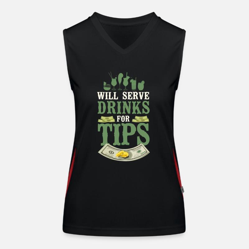 Bartender Mixologist Will Serve Funktionelles Kontrast-Tank Top für Frauen