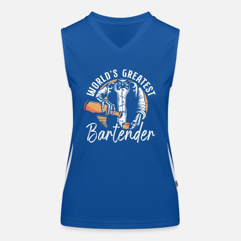 Bartender Mixologist World's Women's Functional Contrast Tank Top