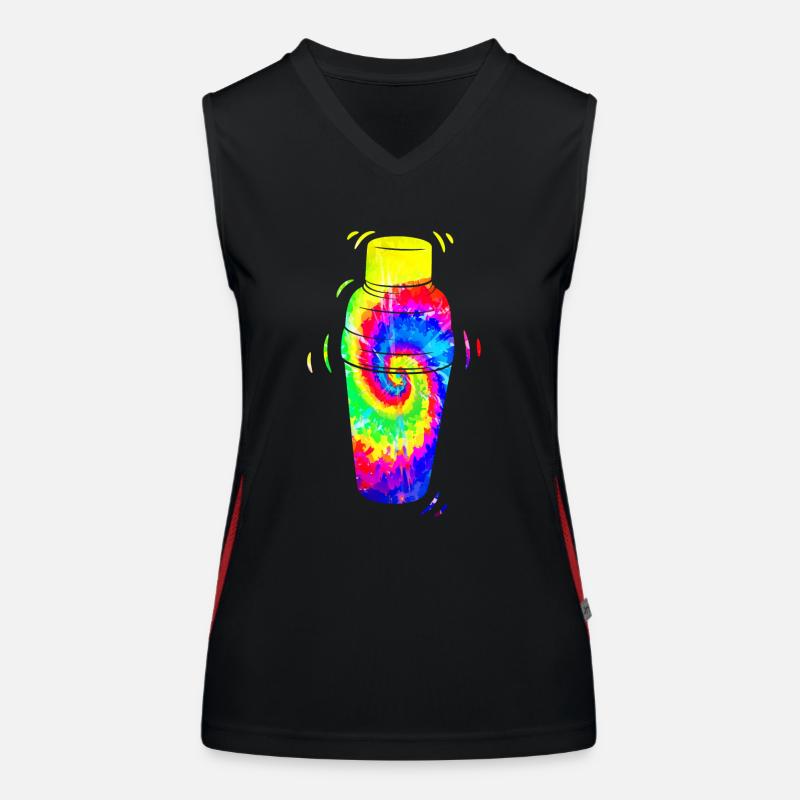 Bartender Mixologist Tie Dye Women's Functional Contrast Tank Top