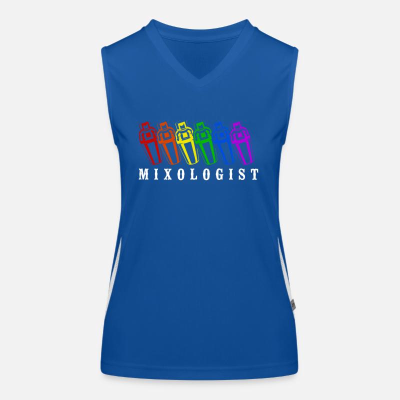 Bartender Mixologist Rainbow Funktionelles Kontrast-Tank Top für Frauen