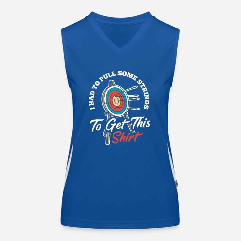 Bogenschütze Bogen Bogenschießen Funktionelles Kontrast-Tank Top für Frauen