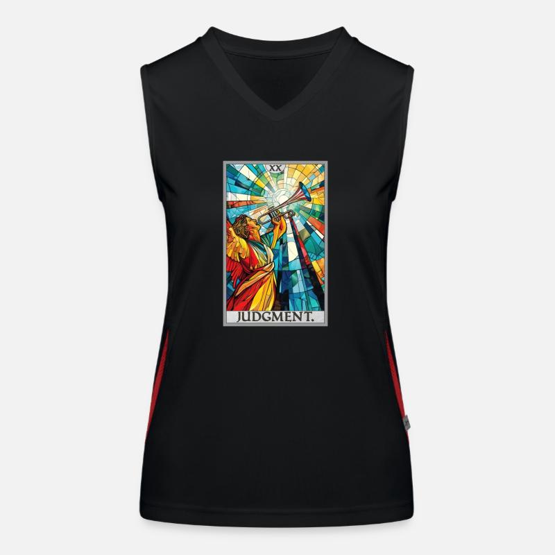 Tarotkarten Tarotkarte 20 Judgment Gericht Funktionelles Kontrast-Tank Top für Frauen