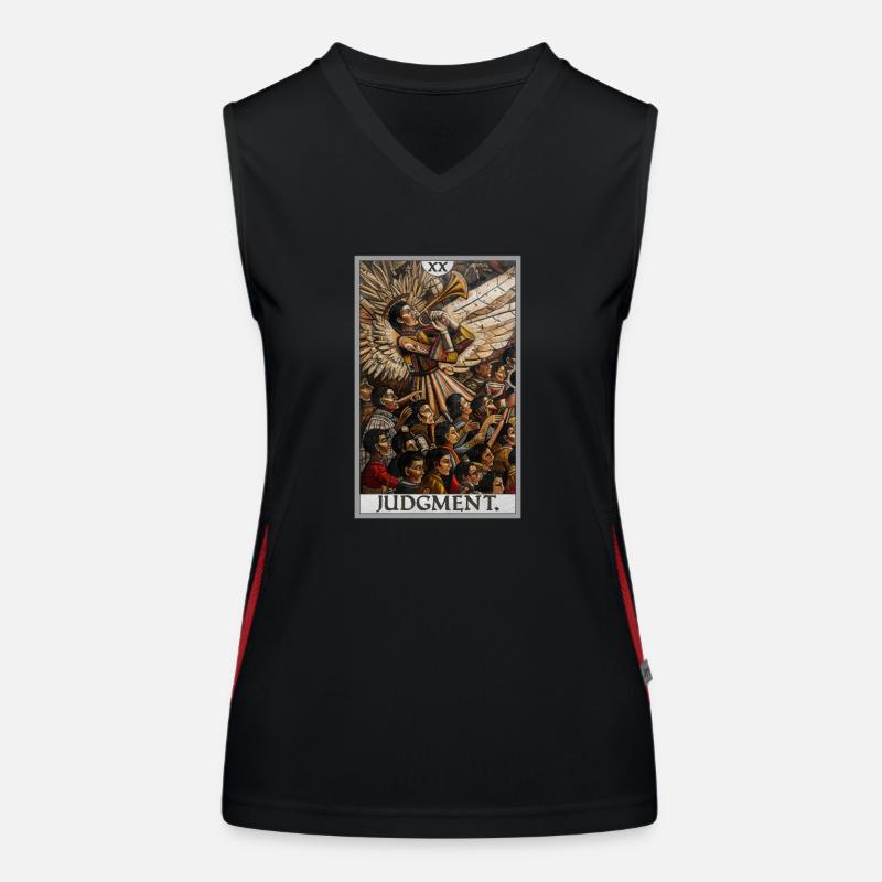 Tarotkarten Tarotkarte 20 Judgment Gericht Funktionelles Kontrast-Tank Top für Frauen