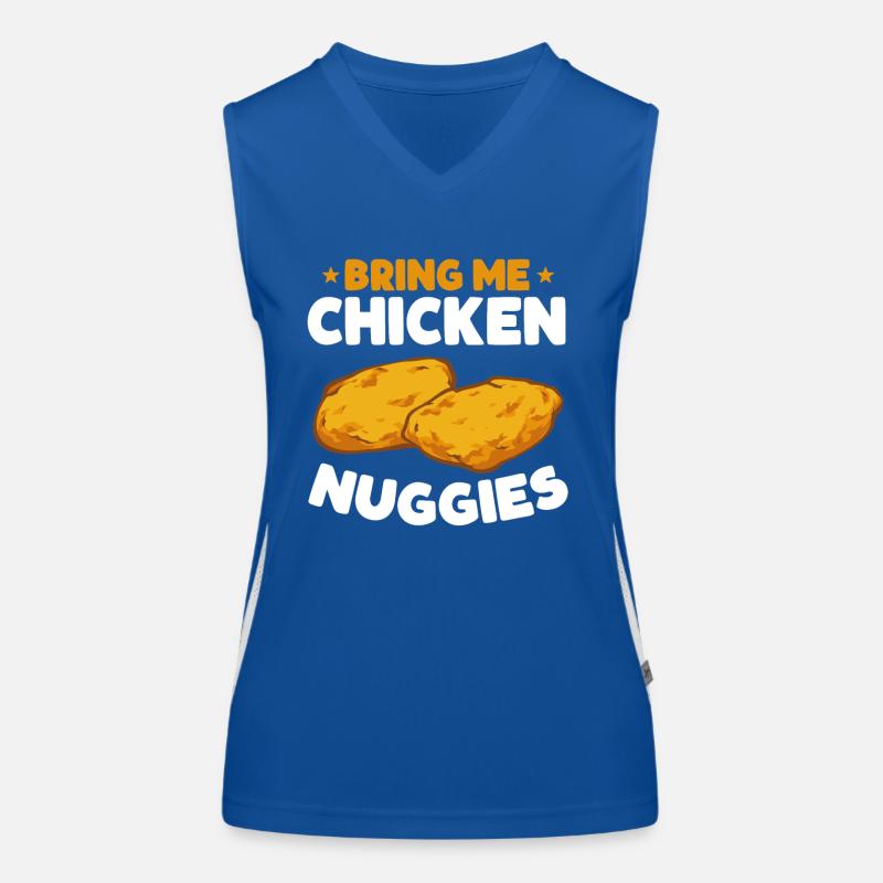 Chicken Nugget Lover Chicken Nuggets Women's Functional Contrast Tank Top