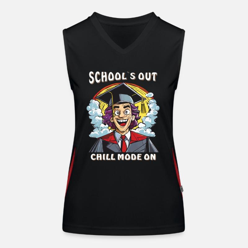 SCHOOL`S OUT CHILL MODE ON Funktionelles Kontrast-Tank Top für Frauen