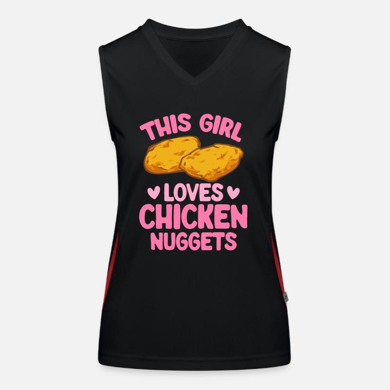 Chicken Nugget Lover Chicken Nuggets Women's Functional Contrast Tank Top