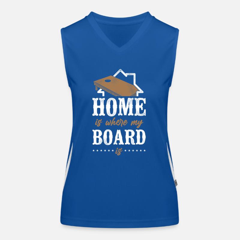 Cornhole Team Bean Bag Player Funktionelles Kontrast-Tank Top für Frauen