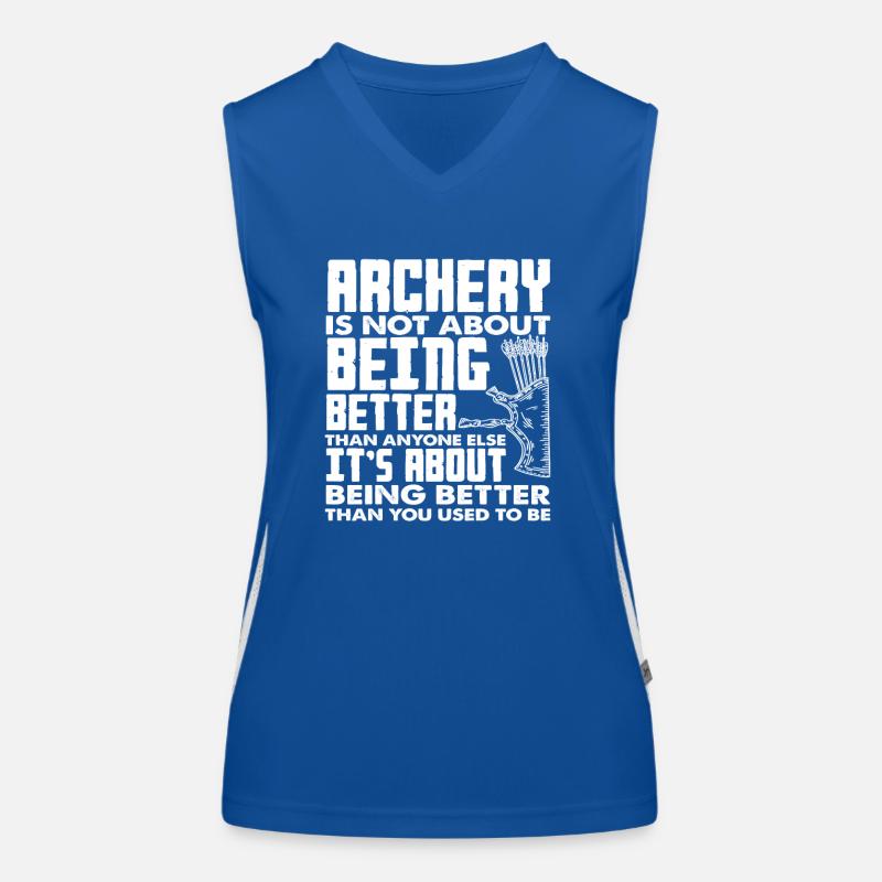Bogen Motivation Bogenschießen Funktionelles Kontrast-Tank Top für Frauen