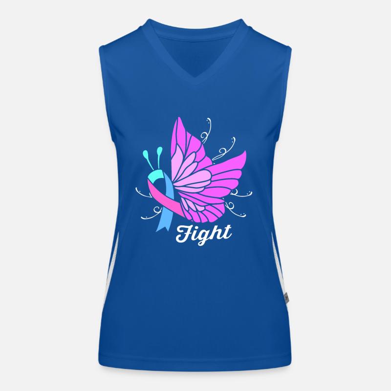 Thyroid cancer Women's Functional Contrast Tank Top