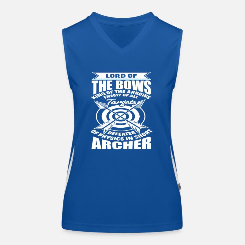 Bogen Lustiges Bogenschießen Spruch Funktionelles Kontrast-Tank Top für Frauen