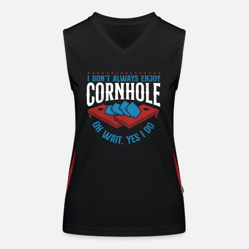 Cornhole Team Bean Bag Player Funktionelles Kontrast-Tank Top für Frauen