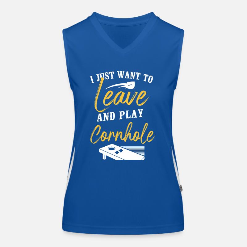 Cornhole Team Bean Bag Player Funktionelles Kontrast-Tank Top für Frauen